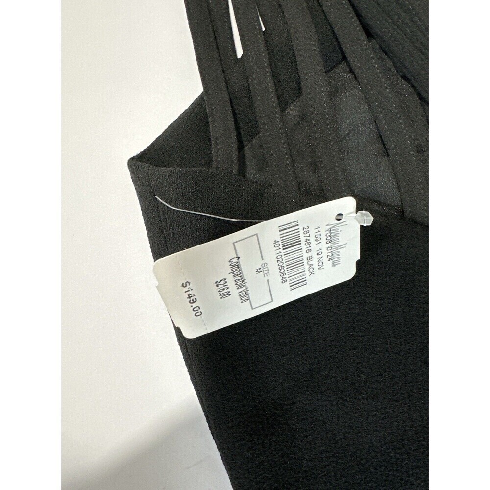 Dress The Population Black Strappy Back Mermaid Midi Dress Women M Formal - Picture 8 of 13